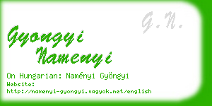 gyongyi namenyi business card
